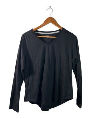 Dark Academia Whimsigoth Cozy Starting Point Black Super-Soft Layering VNeck Top